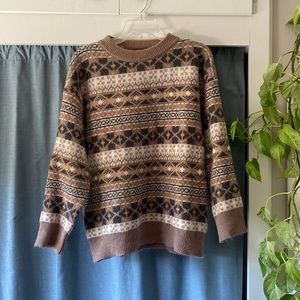 patterned grandpa sweater